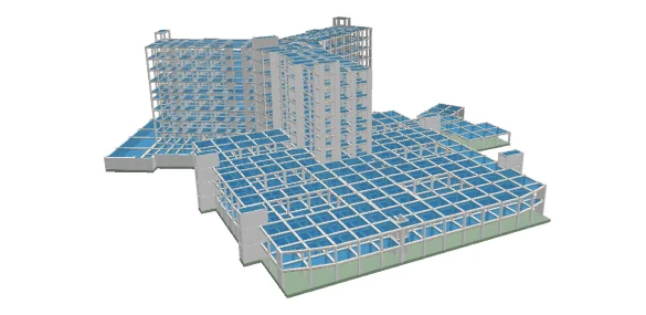 Agro Bank Taşkent Onkoloji Hastanesi 3D taşıyıcı model 3