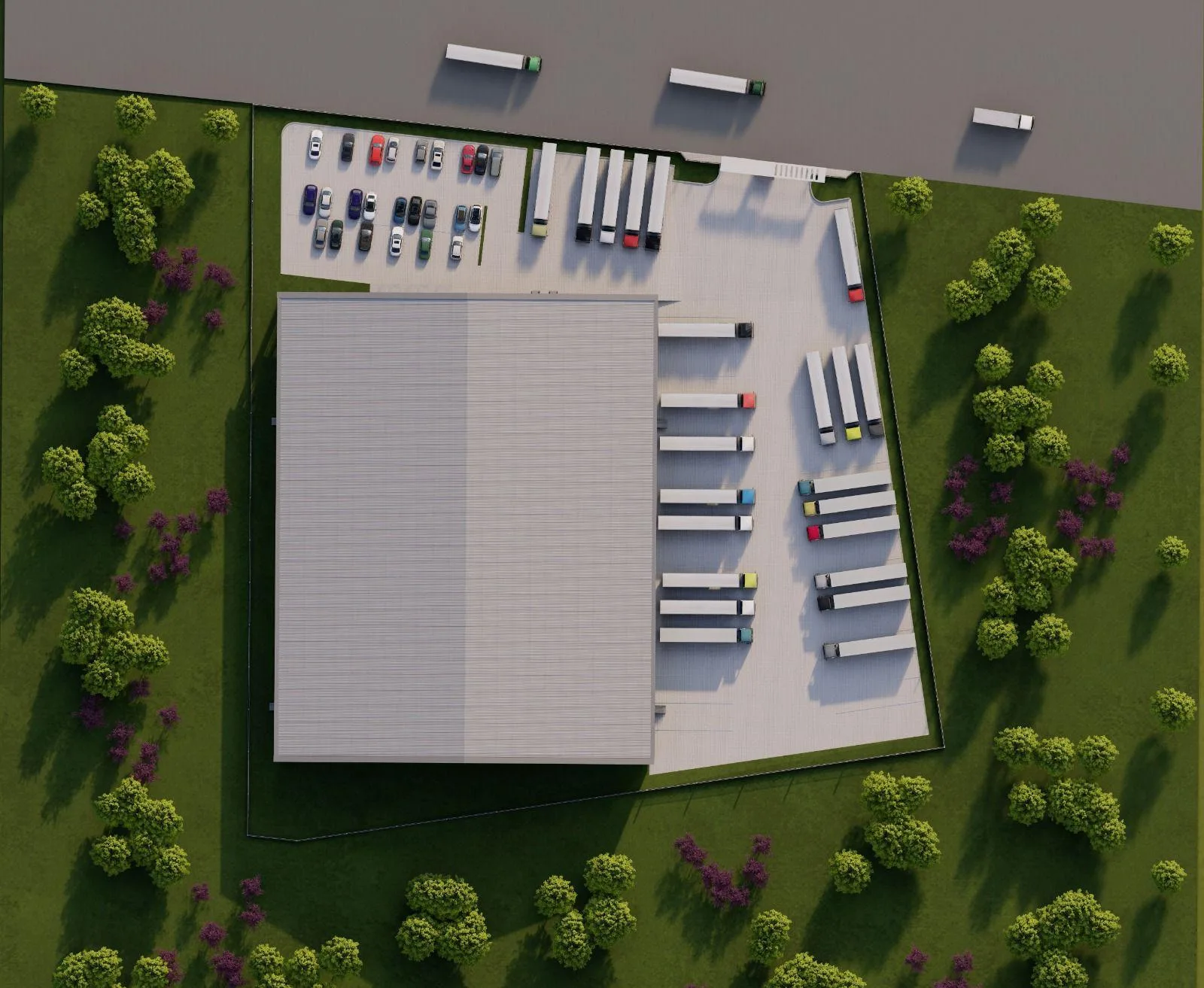 Betonarme + Çelik Depo teknik modeli